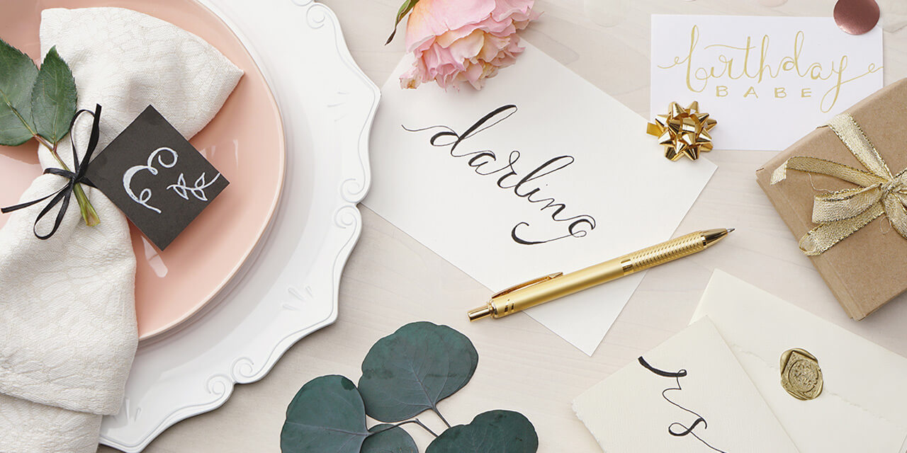 calligraphy on placecard